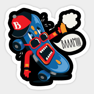 Crazy Skateboard Sticker